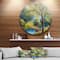 Designart - Summer Forest with Beautiful River' Landscape Circle Metal Wall Art
